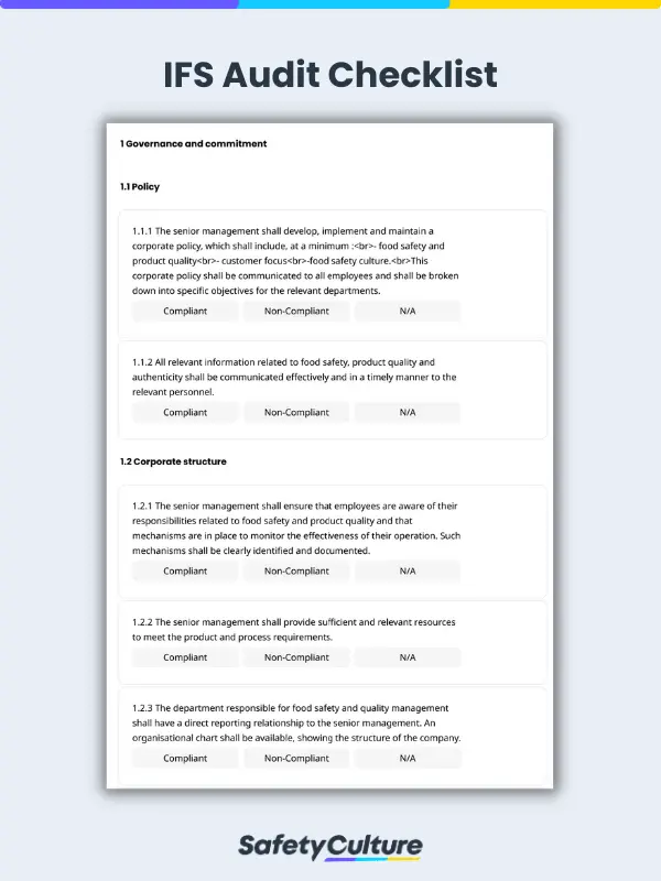 IFS Audit Checklist