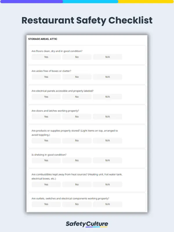 Restaurant Safety Checklist