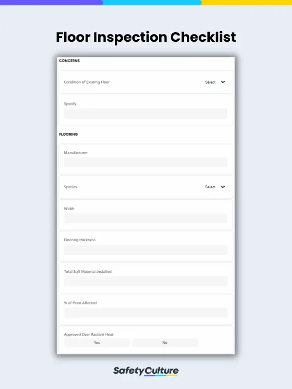 Floor Inspection Checklist