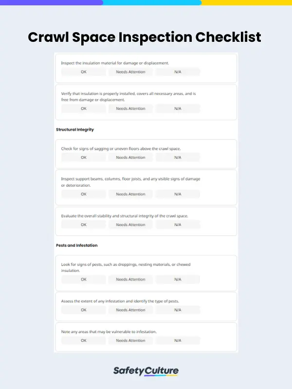 crawl space inspection checklist