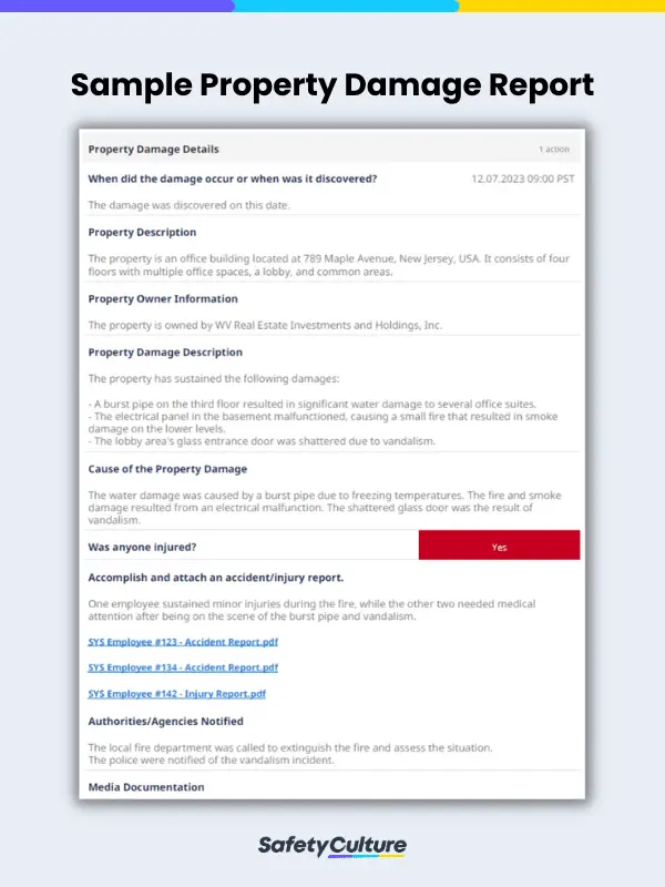Sample Property Damage Report
