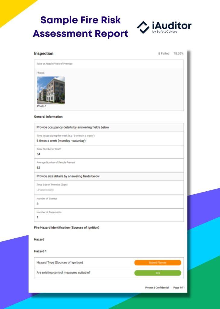 Fire Risk Assessment Example Report