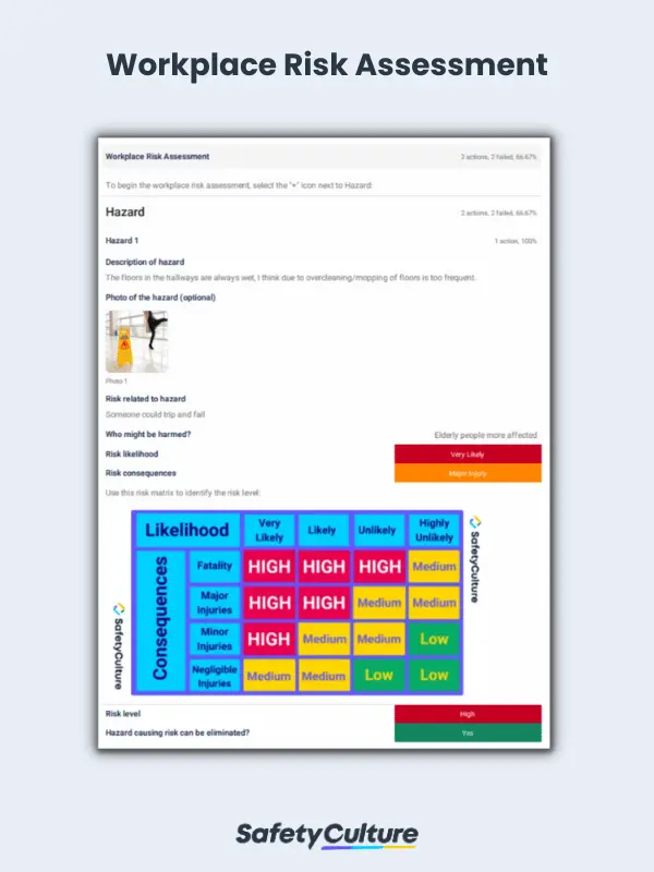 Workplace Risk Assessment Example