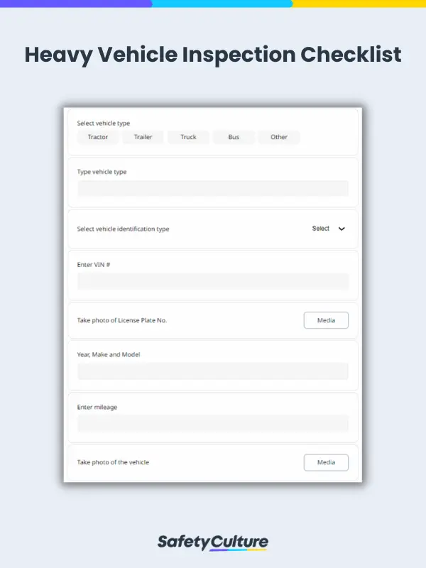 Heavy Vehicle Inspection Checklist