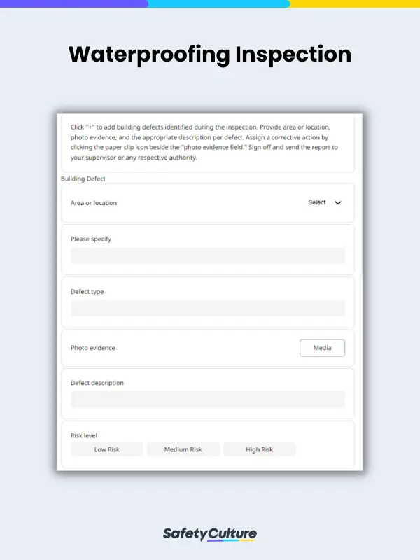 Fix and Waterproofing Inspection Checklist