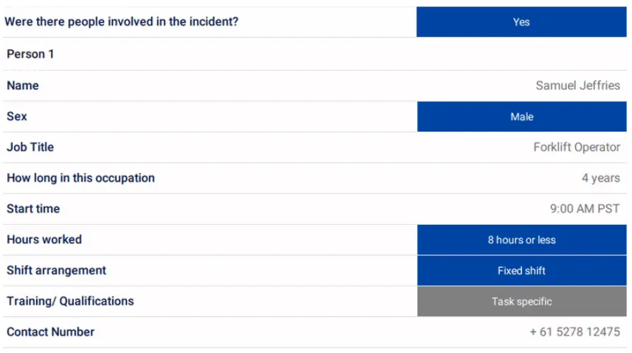 Incident Report Sample - Step 3