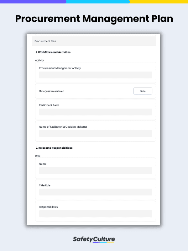 procurement management plan template
