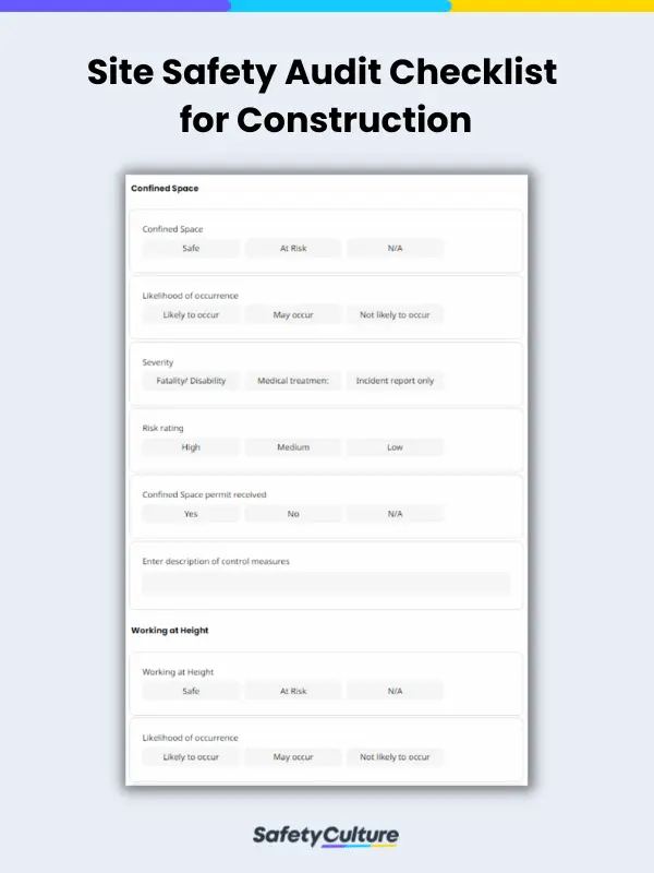 site safety audit checklist