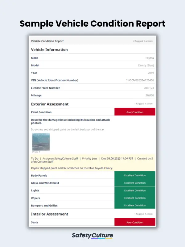 Sample Vehicle Condition Report