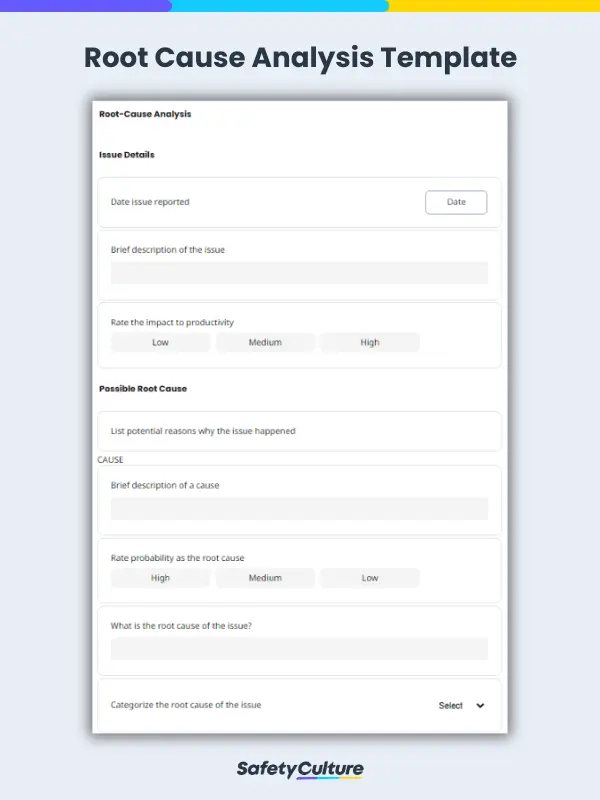 Root Cause Analysis Template