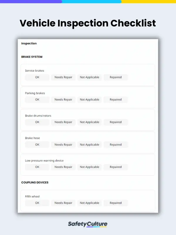 Vehicle Inspection Checklist