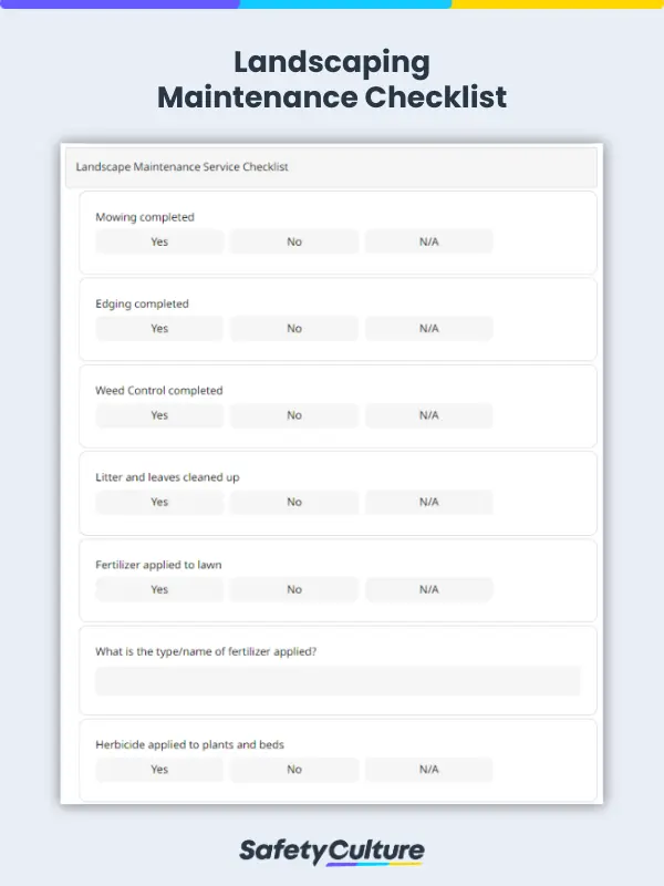 Landscaping Maintenance Checklist