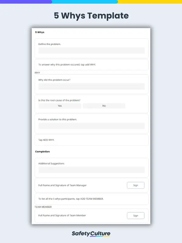 5 Whys Template