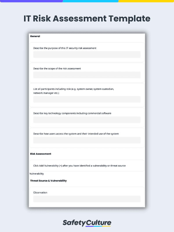 IT Risk Assessment Template