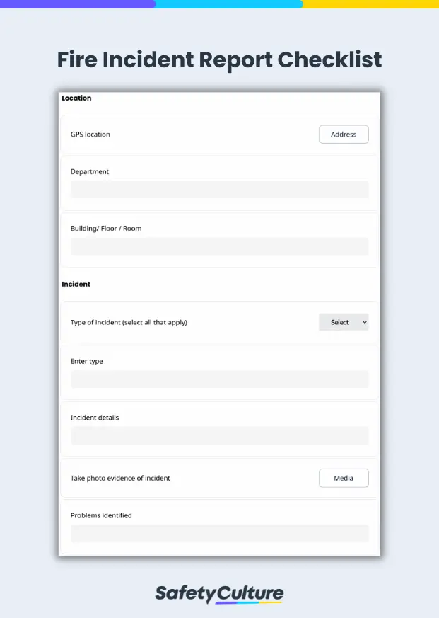 Fire Incident Report Checklist