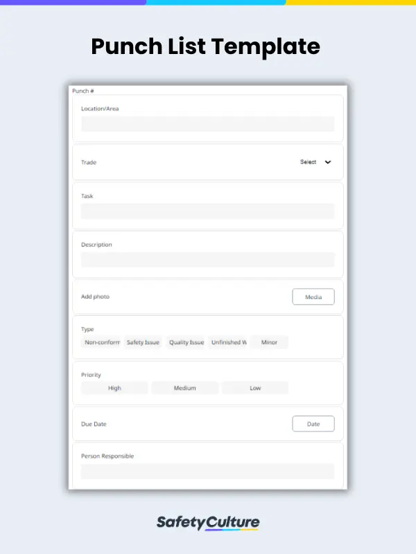 Punch List Template