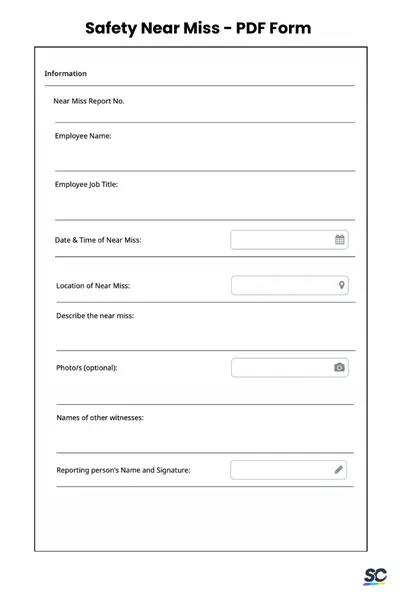 safety near miss example pdf form