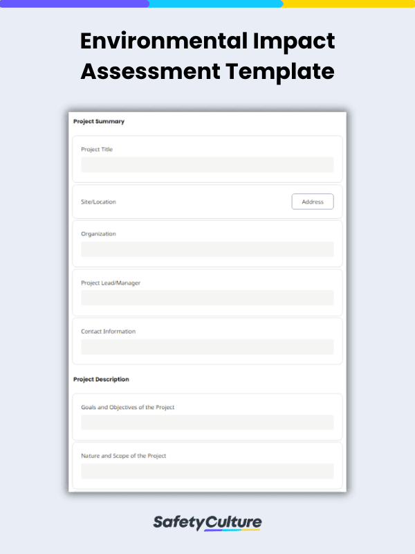 environmental impact assessment template