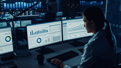 gerente de análisis de datos mediante herramientas de inteligencia empresarial