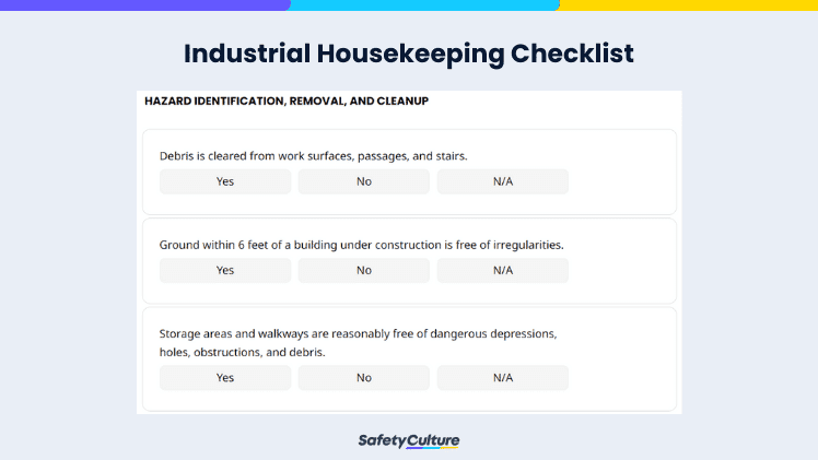 Industrial Housekeeping Checklist