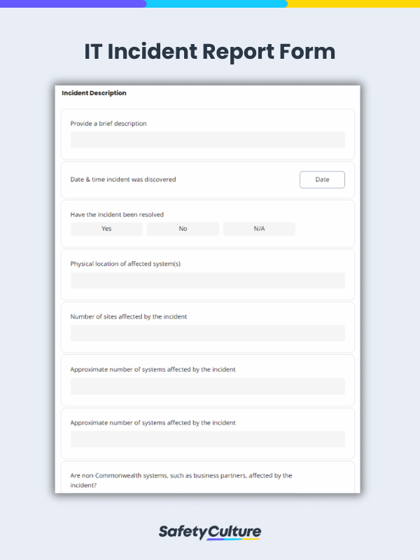 IT Incident Report Template