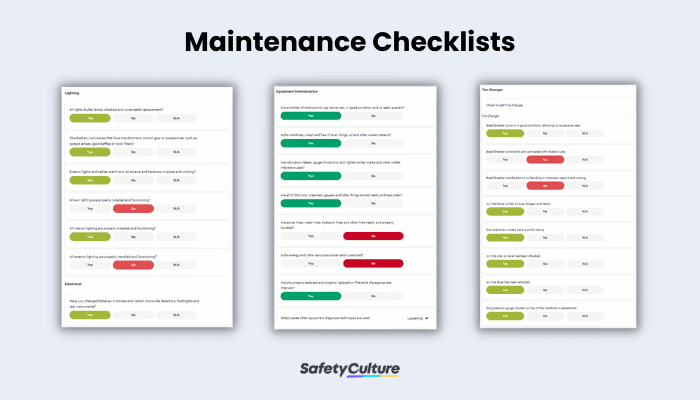 Maintenance Checklists